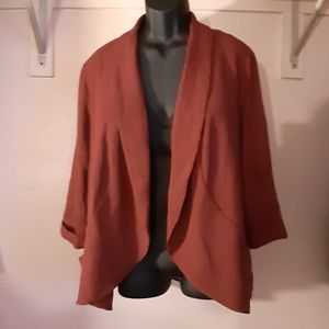 RUSH Maroon Blazer 3/4 Sleeve 3X